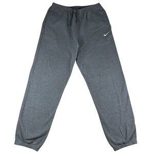 Y2K Nike Gray Sweatpants Joggers Baggy Fit Drawstring Elastic Waist Men's Medium